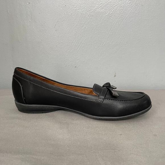Natural Soul Gracee Size 9.5 Black All Thru Comfort Loafers Moccasins Flats - Picture 5 of 12